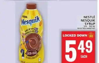 Food Basics Nestlé nesquik syrup offer