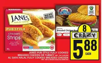 Food Basics Janes pub style fully cooked breaded chicken or turkey or al safa halal fully cooked breaded chicken offer