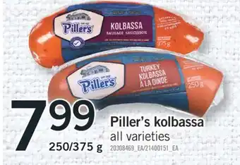 Fortinos Piller's kolbassa, 250/375 g offer