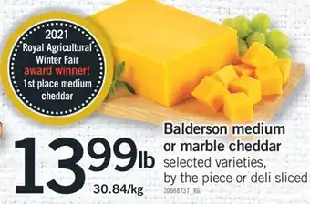 Fortinos Balderson medium or marble cheddar offer