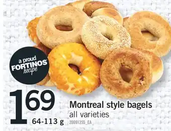 Fortinos Montreal style bagels, 64-113 g offer