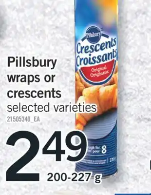Fortinos Pillsbury wraps or crescents, 200-227 g offer