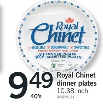 Fortinos Royal chinet dinner plates, 40's offer