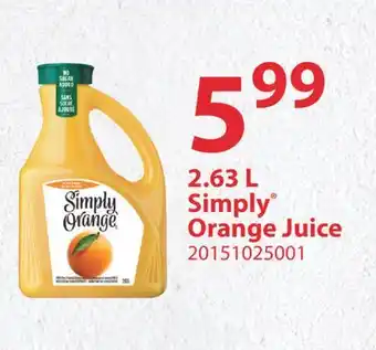 Fortinos Simply orange juice, 2.63 l offer
