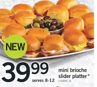 Fortinos Mini brioche slider platter offer