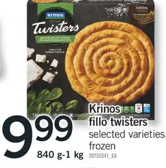 Fortinos Krinos fillo twisters offer