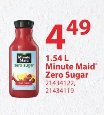 Fortinos Minute maid zero sugar, 1.54 l offer