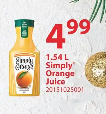 Fortinos Simply orange juice, 1.54 l offer