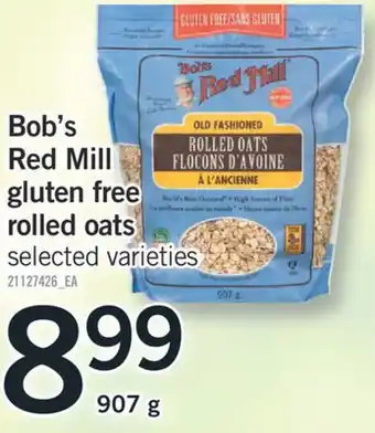 Fortinos Bob's red mill gluten free rolled oats, 907 g offer