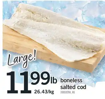 Fortinos Boneless salted cod offer
