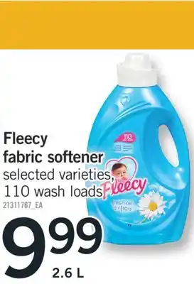Fortinos Fleecy fabric softener, 2.6 l offer