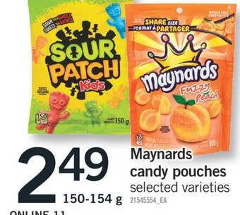 Fortinos Maynards candy pouches, 150-154 g offer