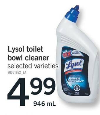 Fortinos Lysol toilet bowl cleaner, 946 ml offer