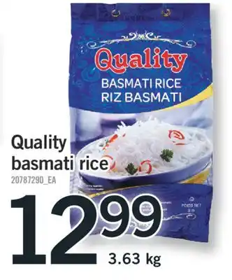 Fortinos Quality basmati rice offer