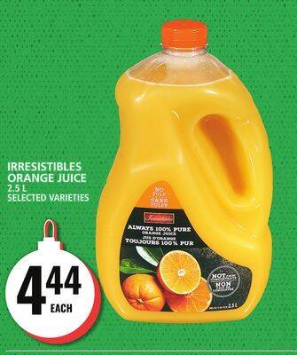 Food Basics Irresistibles orange juice offer