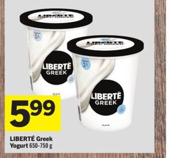 Foodland Liberté greek yogurt 650-750 g offer