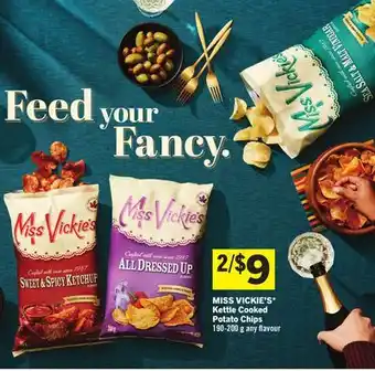Foodland Miss vickie's kettle cooked potato chips 190-200 g any flavour offer
