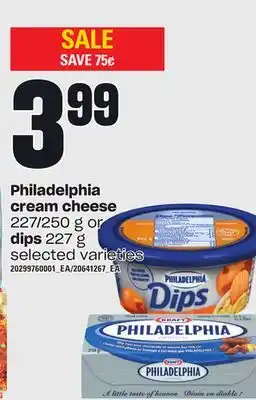 Independent Grocer Philadelphia cream cheese 227/250 g or dips 227 g offer