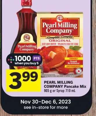 Foodland Pearl milling company pancake mix offer