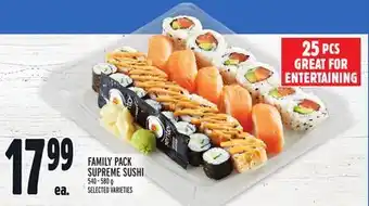 Metro Family pack supreme sushi offer