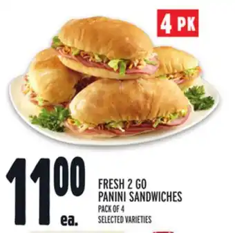 Metro Fresh 2 go panini sandwiches offer