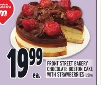 Metro Front street bakery chocolate boston cake with strawberries offer
