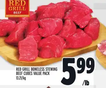 Metro Red grill boneless stewing beef cubes value pack offer