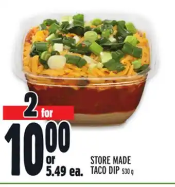 Metro Store made taco dip offer