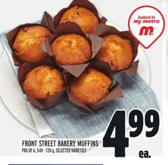 Metro Front street bakery muffins offer