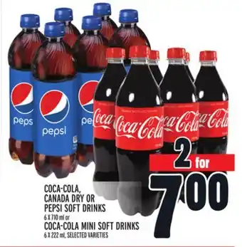 Metro Coca-cola, canada dry or pepsi soft drinks offer