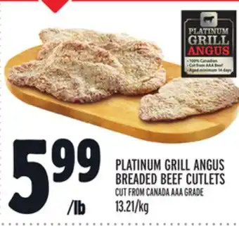 Metro Platinum grill angus breaded beef cutlets offer