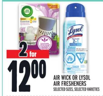 Metro Air wick or lysol air fresheners offer