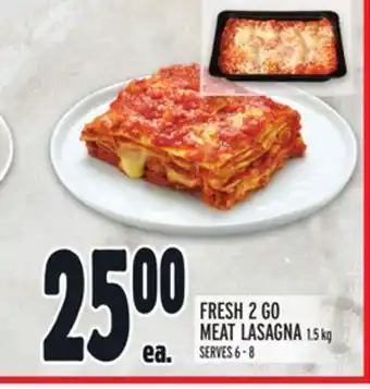 Metro Fresh 2 go meat lasagna offer
