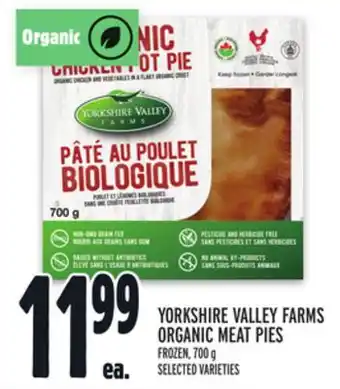 Metro Yorkshire valley farms organic meat pies offer