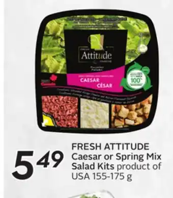Sobeys Caesar or spring mix salad kits offer