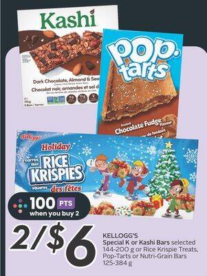 Sobeys Kellogg's special k or kashi bars offer
