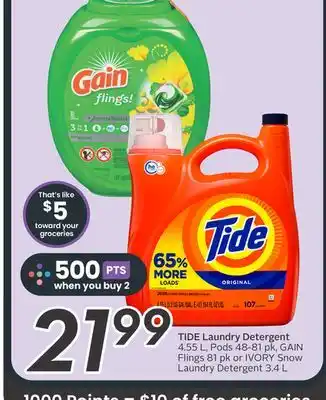 Sobeys Tide laundry detergent offer
