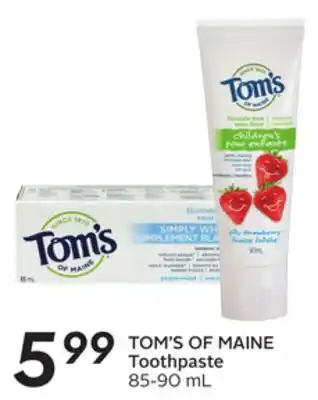 Sobeys Toothpaste offer