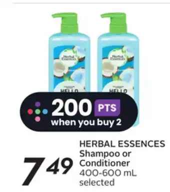 Sobeys Shampoo or conditioner offer