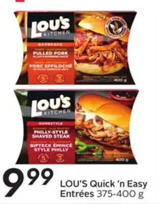 Sobeys Quick'n easy entrées offer