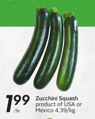 Sobeys Zucchini squash offer