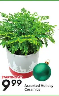 Sobeys Assorted holiday ceramics offer