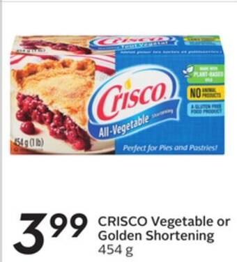 Sobeys Vegetable or golden shortening offer