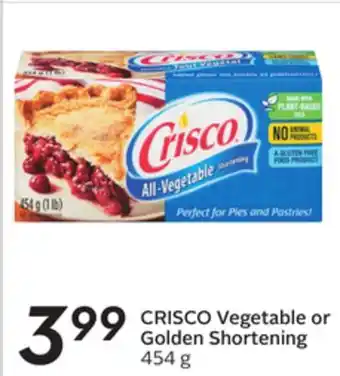 Sobeys Vegetable or golden shortening offer