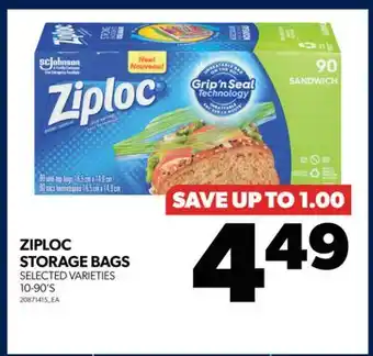 Real Canadian Superstore Ziploc storage bags, 10-90's offer