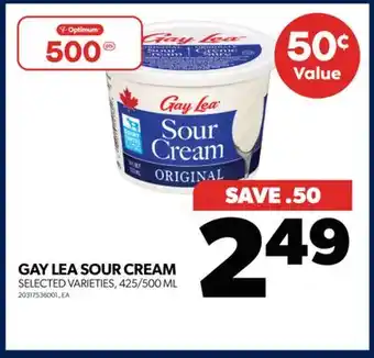 Real Canadian Superstore Gay lea sour cream, 425/500 ml offer