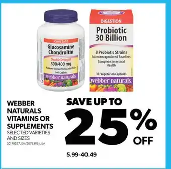 Real Canadian Superstore Webber naturals vitamins or supplements offer