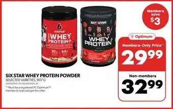 Real Canadian Superstore Six star whey protein powder, 907 g offer