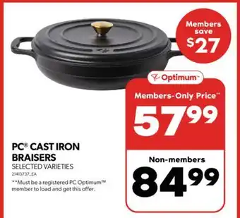 Real Canadian Superstore Pc cast iron braisers offer