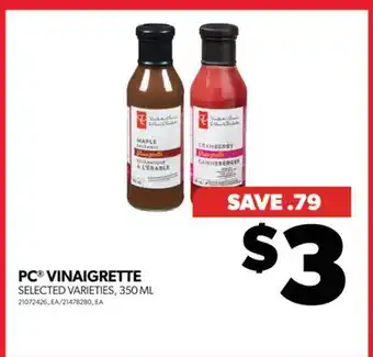Real Canadian Superstore Pc vinaigrette, 350 ml offer